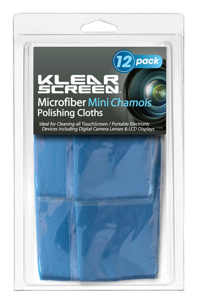 Klear Screen Travel Size Microfiber "Chamois" Cloths (12 Pack)