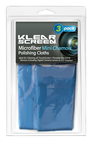 Klear Screen Travel Size Microfiber "Chamois" Cloths (3 Pack)
