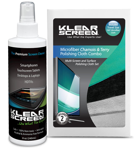 8 oz. Klear Screen Spray Bottle & Microfiber Cloth Combo