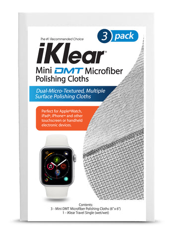 iKlear Travel Size Unique DMT Microfiber Cloths (3 Pack)