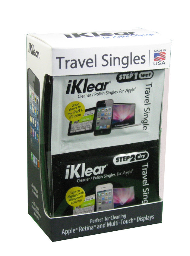 iKlear Travel Singles (Step 1 Wet/Step 2 Dry) (12 QTY)